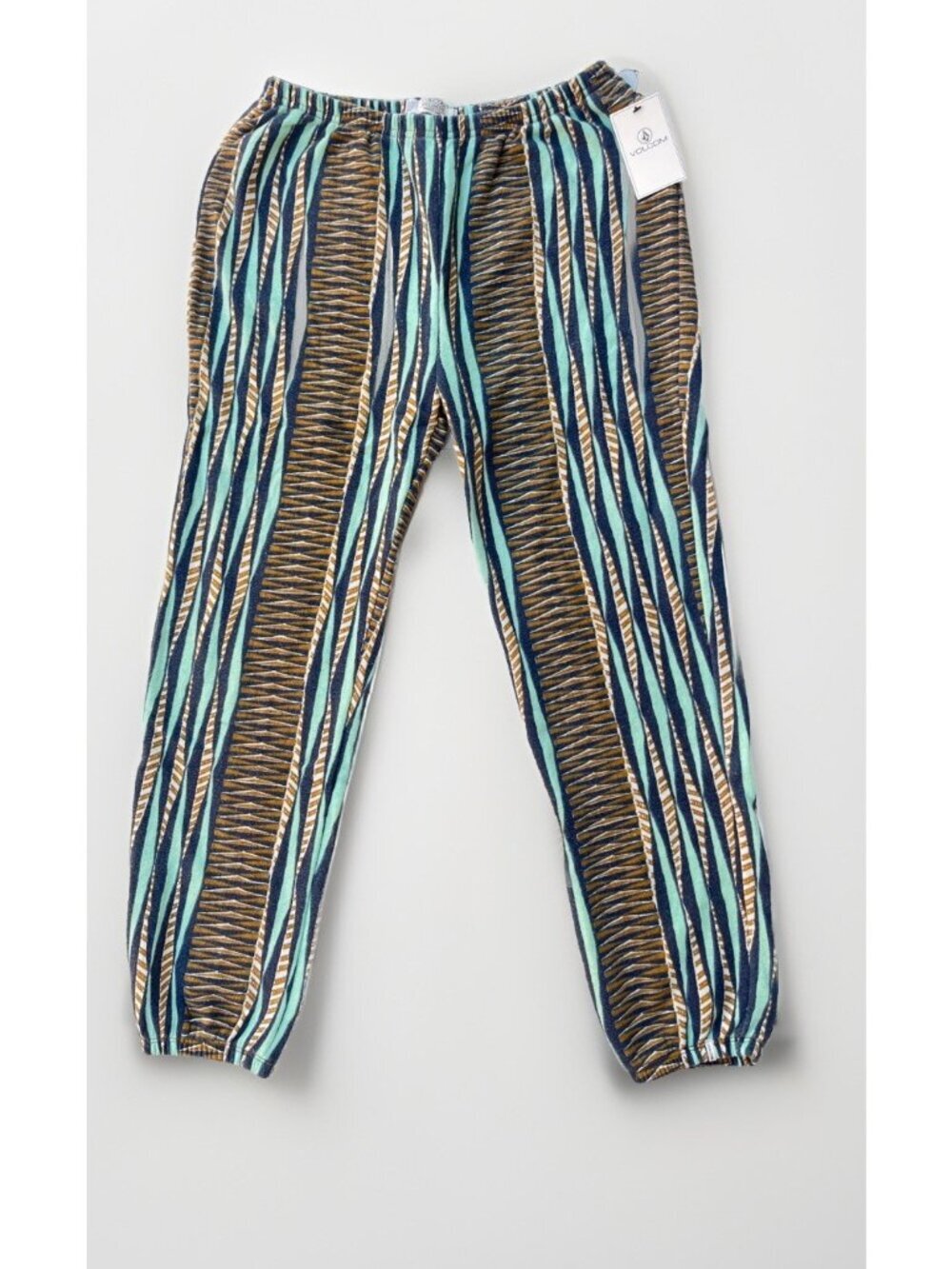 Volcom Bahia Beauty Soft Pants S Buckthorn Print Relaxed Jogger Sweatpants NWT